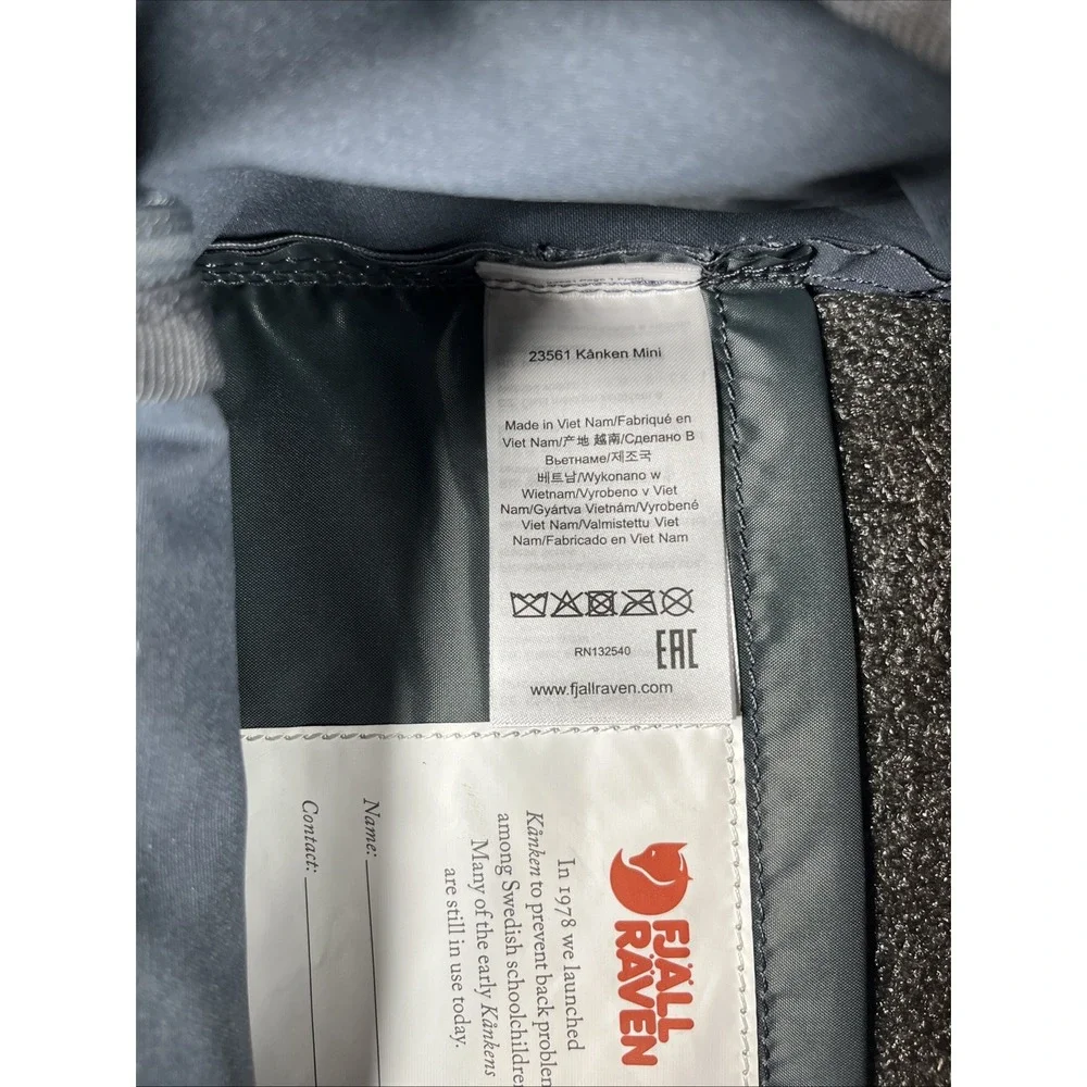 Fjallraven Kanken Classic MINI Backpack Gray 23561 Outdoor Gorpcore NICE‎